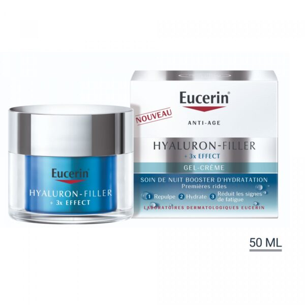 Eucerin Hyaluron Filler Gel Creme Hydratation Booster Nuit 50ml