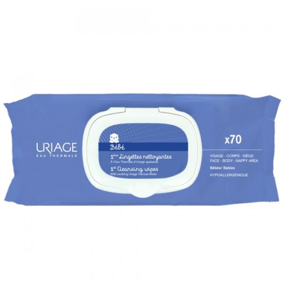 Uriage Bebe 1Ere Lingettes Nettoyantes 70 Unités