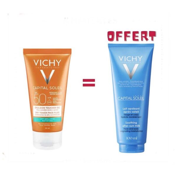 Vichy Promo Toucher Sec Invisible+Lait Apaisant 100Ml