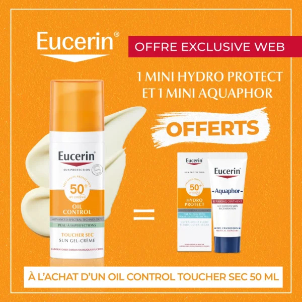 Eucerin Sun Toucher Sec Oil Control Spf50+Mini Hydro Protect+Mini Triple Effect Serum