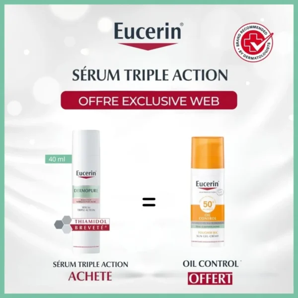 Eucerin Dermopure Serum Triple Action+Sun Creme Visage Spf50