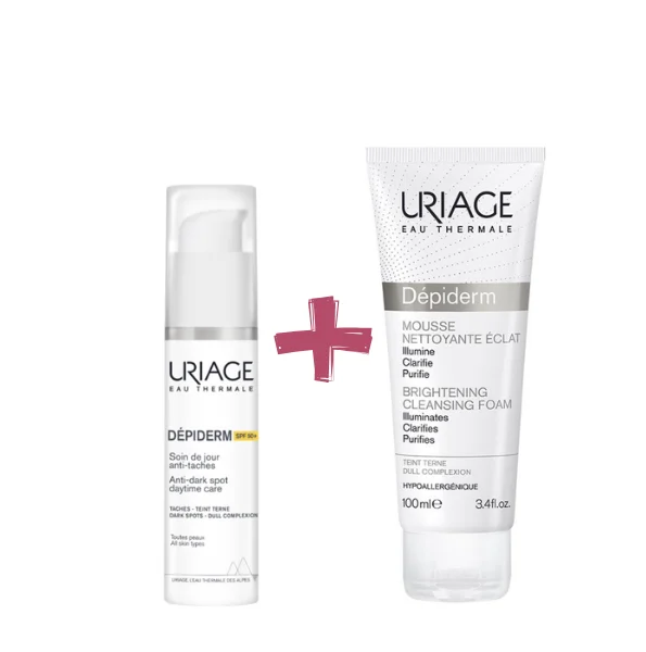 Uriage Coffret Depiderm Soin Jour SPF50+Depiderm Mousse 100Ml