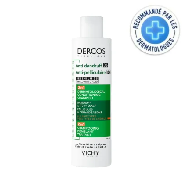 Vichy Dercos Ds Anti Pelliculaire 2En1 Shamp Et Demelant Tous Types De Cheveux 200Ml