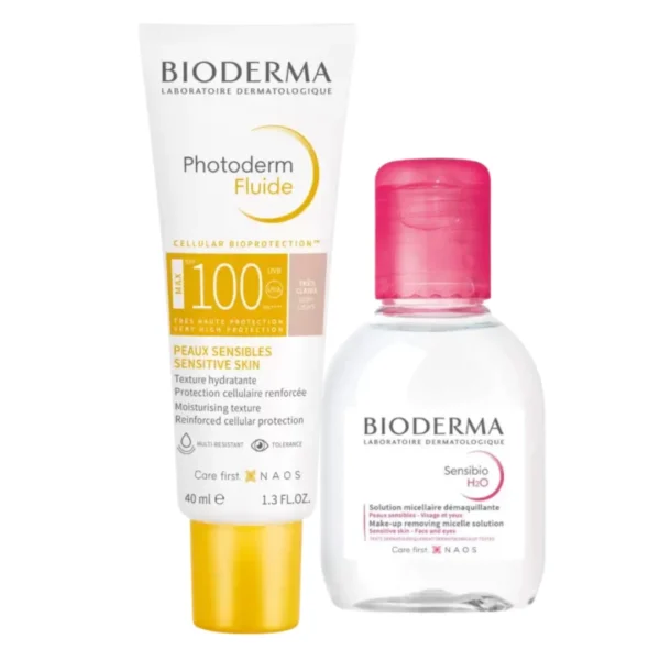 Bioderma Photoderm Fluide 100 Tres Claire+Sensibio H2O 100ML