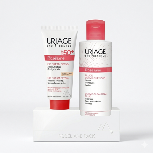 Uriage Coffret Roseliane CC Spf50+ Roseliane Dermo Nettoyant 250Ml