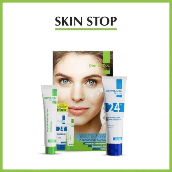 Dermadoc Pack Skin Stop Boutons Express 15Ml+Creme Eclaircissante 50Ml