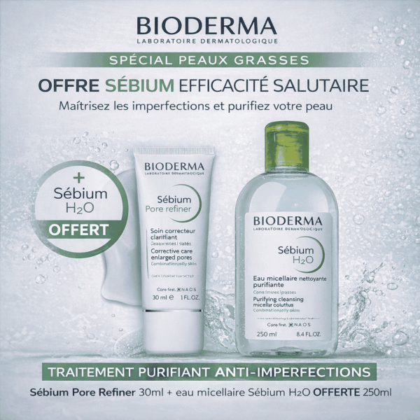 Bioderma Sebium Pore Refiner + Sebium H2O 250Ml Offert