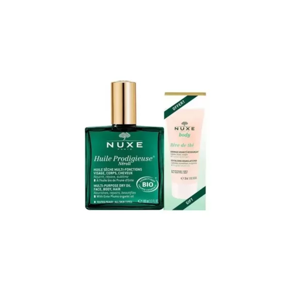 NUXE Offre Huile Prodigieuse Neroli 100 ml + Nuxe Reve de The Gommage 30 ml Offert