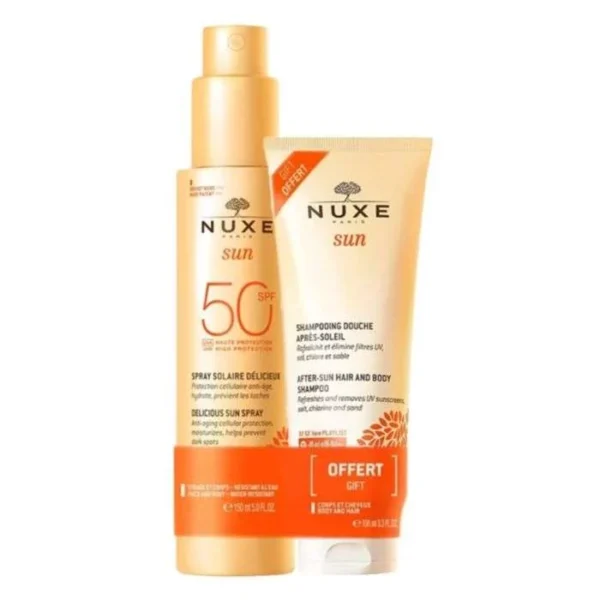 Nuxe Sun Spray SPF50 150ML+Shampoing Douche Apres Soleil 100ml