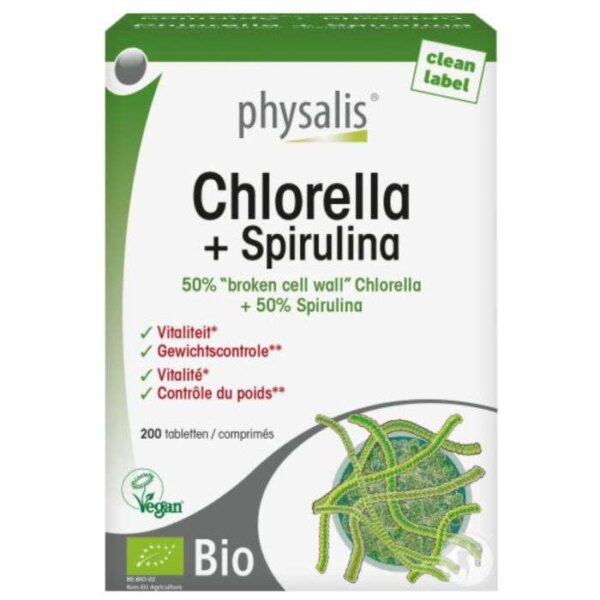 Physalis Chlorella + Spiruline Bio 200Cp