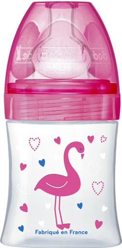 Dodie BiB Sens+150ml Fuchia Flamant 0-6M Tet Plate