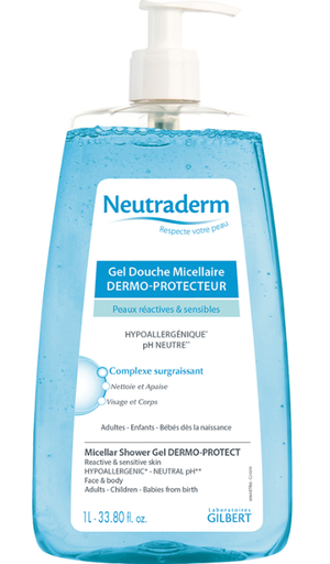Neutraderm Gel Douche Micellaire Pompe 1L