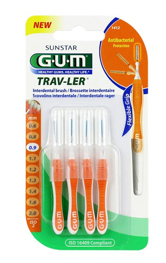 Gum 1412 Manche Par 4 Avec Brossettes (0.9mm)