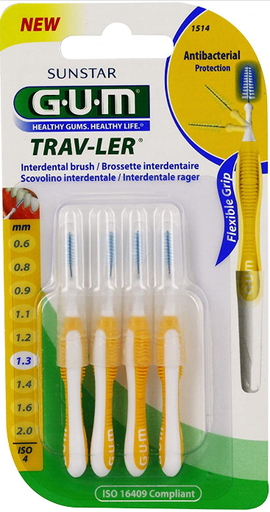 Gum Manche 1514 Travler Par 4 Unites Extra Fine(1.3mm)