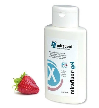 Miradent Mirafluor K Gel Parfum Fraise Fl 250 Ml