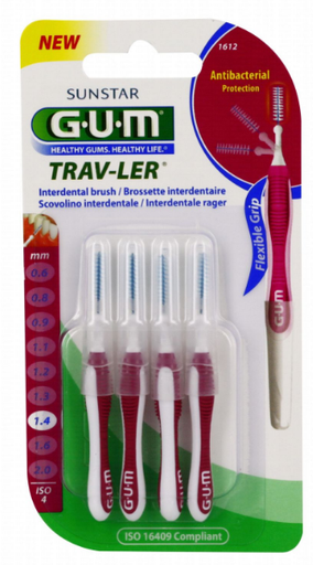Gum 1612 Manche Par 4 Avec Brossettes (1.4mm)