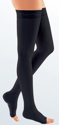 Mi-Bas Contention Cl II Pied Ouvert Noir T7