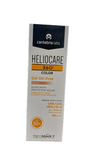 Heliocare 360 Gel Oil Free Color Beige Spf50