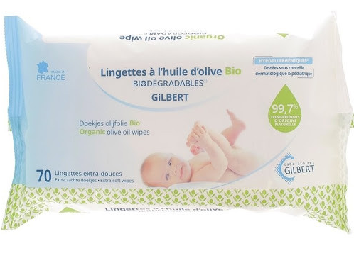 Gilbert Lingettes A L'Huile D'olive Bio Extra Douce 70U