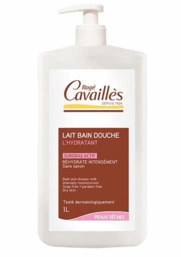 R Cavailles Lait Bain Et Douche Hydratant 1L