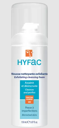 Hyfac Mousse Nettoyante Exfoliante 150Ml