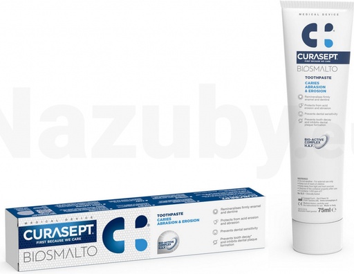 Curasept Biosmalto Dentifrice Caries Abration Et Erosion 75Ml