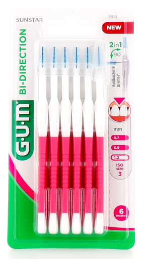 Gum Bidirection 2614 Avec  Brossette Fine (1.2m)