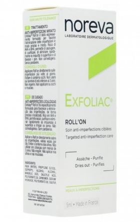 Noreva Exfoliac Rollon Soin Anti Imperf 5Ml