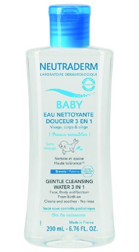 Neutraderm Eau Nettoyante Douceur 3en1 Des La Naissance 200Ml