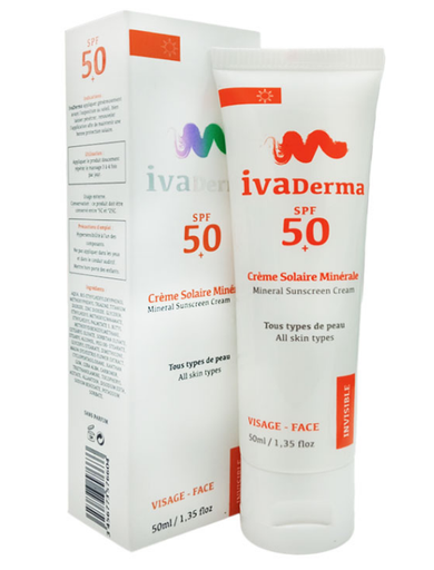 Ivaderma Creme Solaire Teinté Toucher Sec SPF50