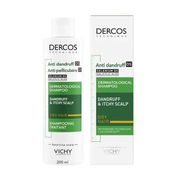 Vichy Dercos Shamp Anti Pelliculaire Cheveux Secs 200Ml