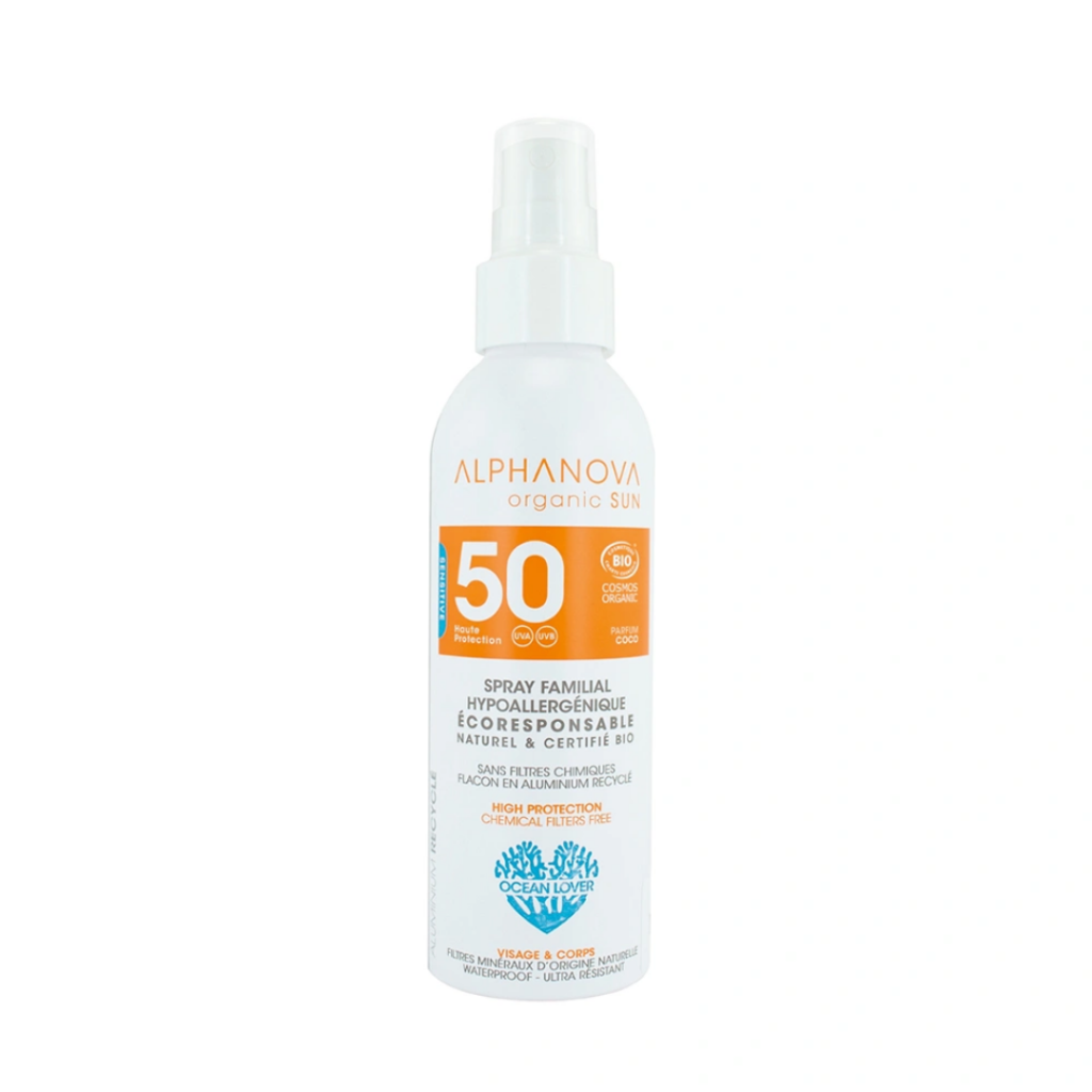 Alphanova Spray Solaire Familial Hypoallergenique Spf50+ 150Ml