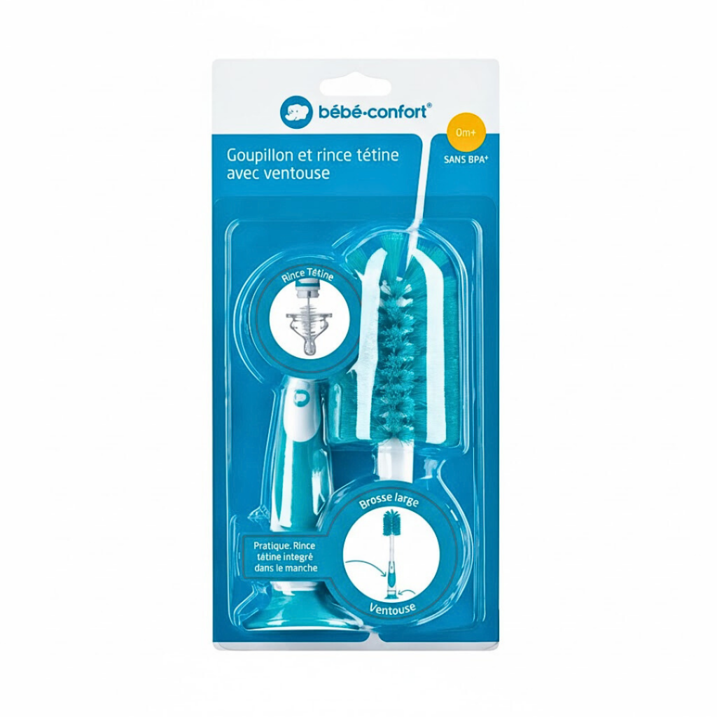 Bebe Confort Goupillon 2en1 Avec Ventouse+Rince Tetine 5413