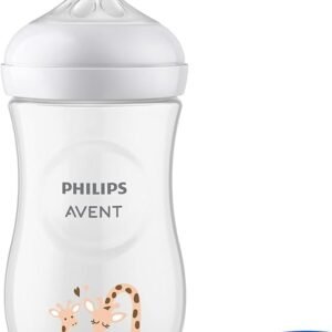 Avent Bib Natural 3.0 Teat 1M+ 260Ml Deco Giraffe