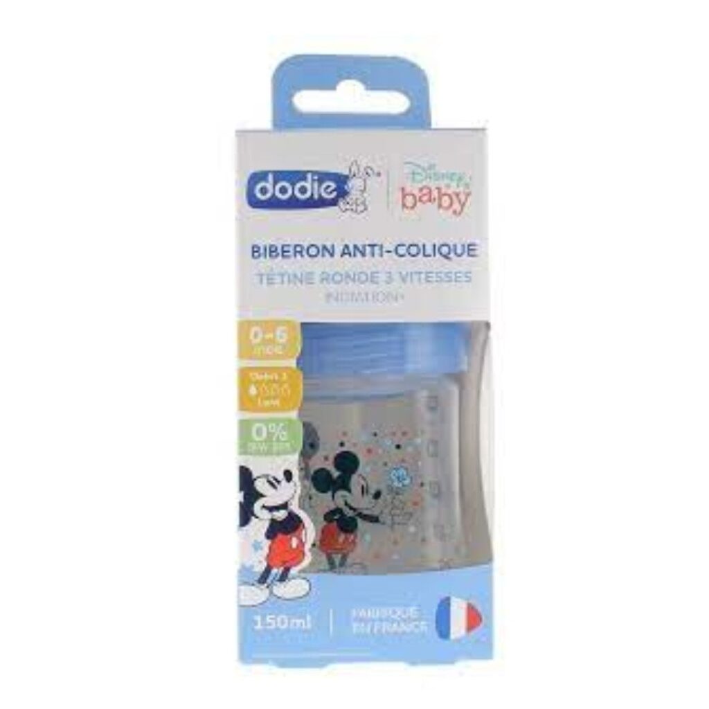 Dodie Bib Ini + 150Ml Mickey Bleu+6M Tetine Ronde