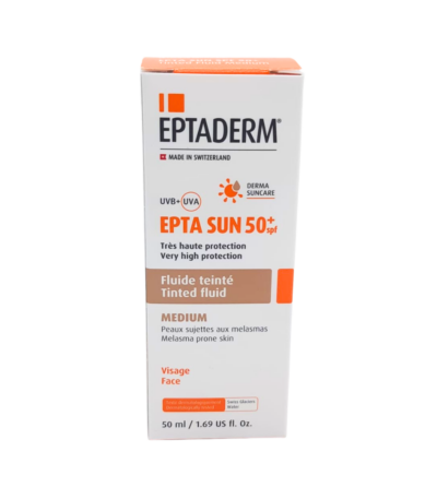 Eptaderm Epta Sun Fluide Teinte Medium Spf50+ 50Ml