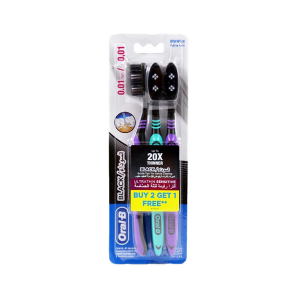 Oral B Bad Ultrathin Sensitive Black 2+1
