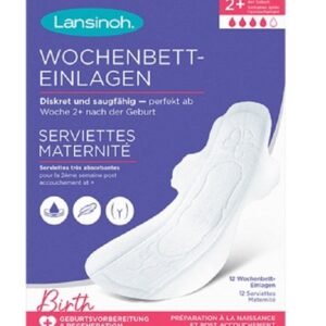 Lansinoh Serviettes Maternité Taille M +2 Semaines 12Unités