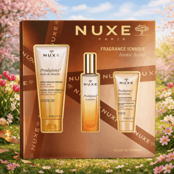 Nuxe Fragrance Iconique:Huile De Douche 100ml+Parfum +Lait Parfumé 30Ml