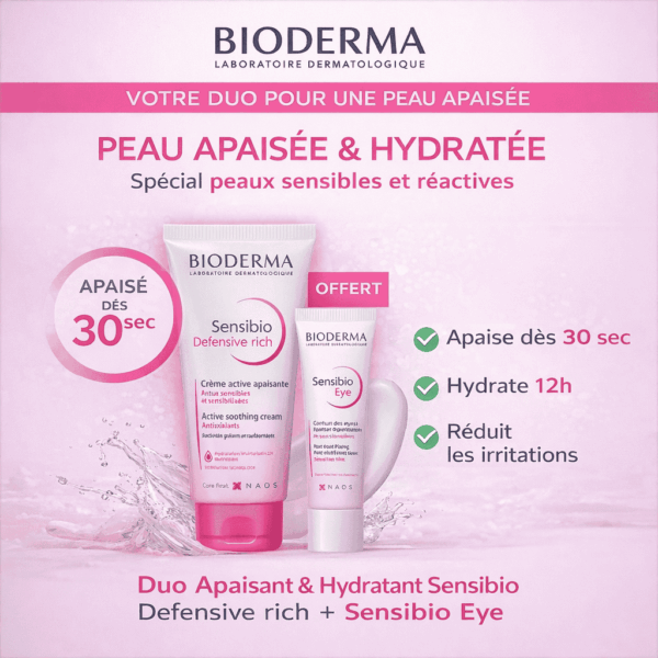 Bioderma Sensibio Defensive Rich 40ml+ Gel Contour Yeux 15 ml Offert