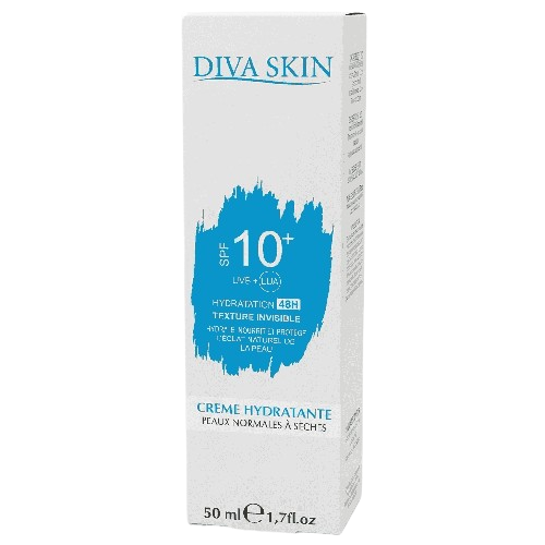 Diva Skin Creme Hydratante Peaux Seches Spf10+ 50ml
