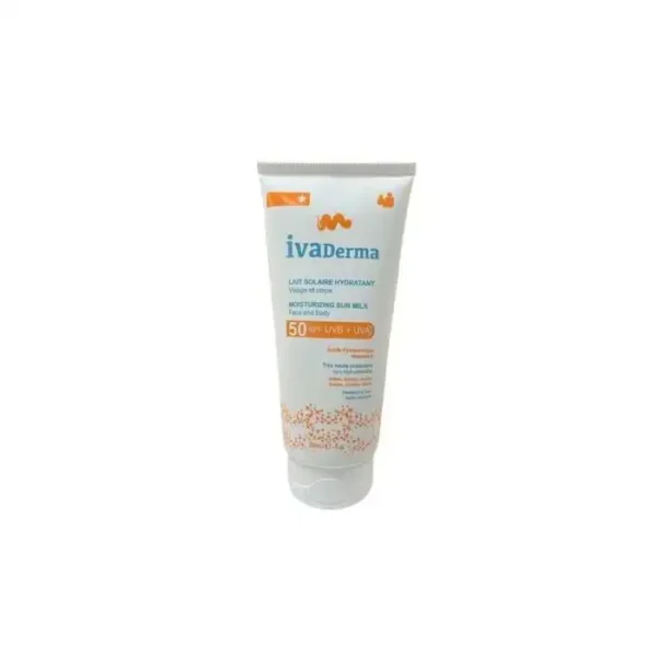 Ivaderma Lait Solaire Hydratant Visage Et Corps Spf50+ 200Ml